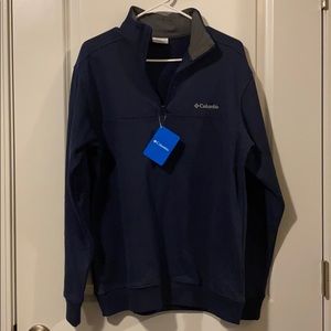 Men’s Navy Columbia 1/4 zip pullover Size M - NWT